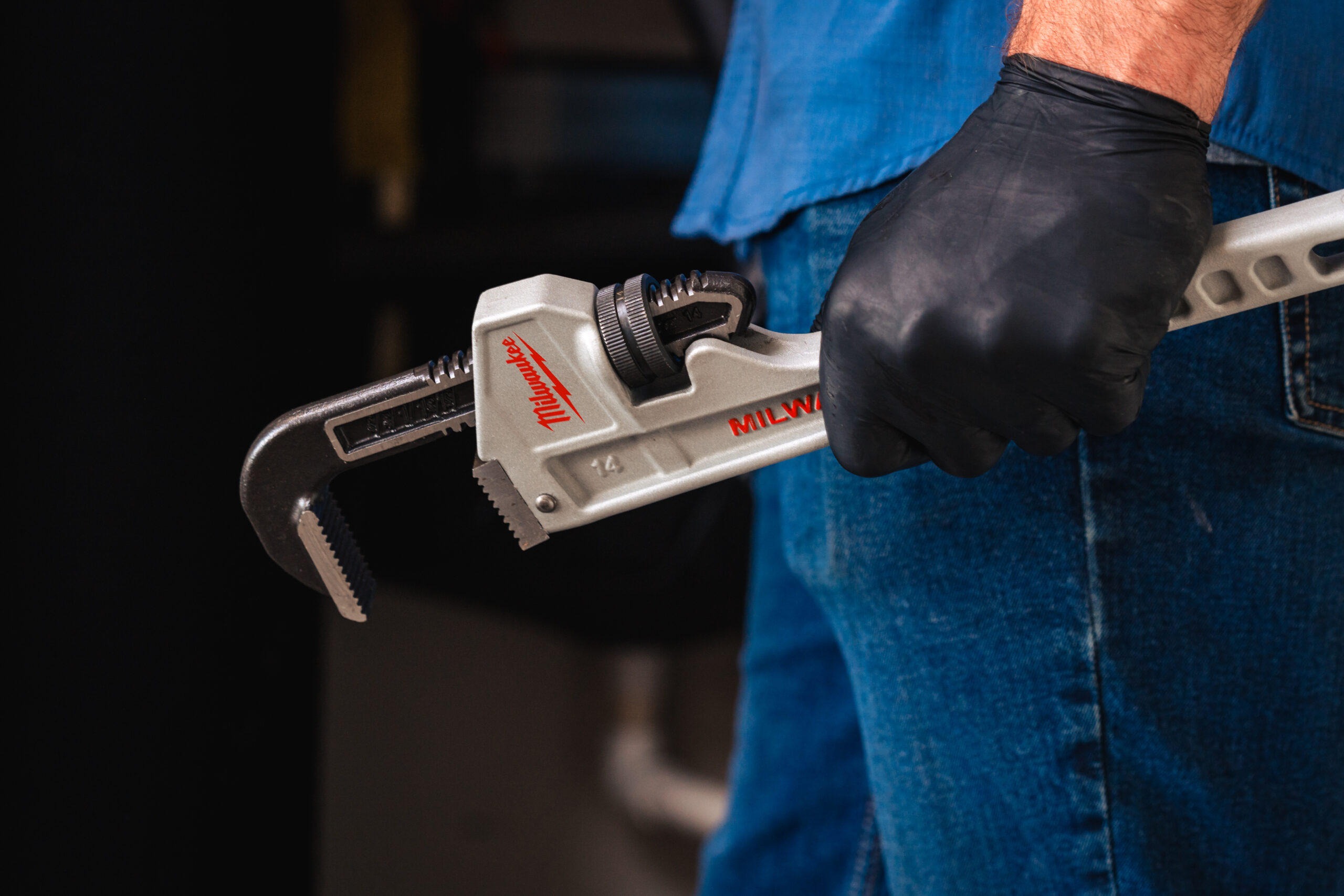 man holding tool